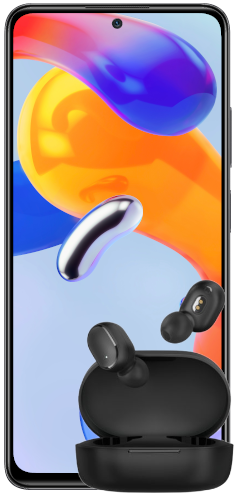 Redmi Note 11 Pro 5G con Buds essential.webp